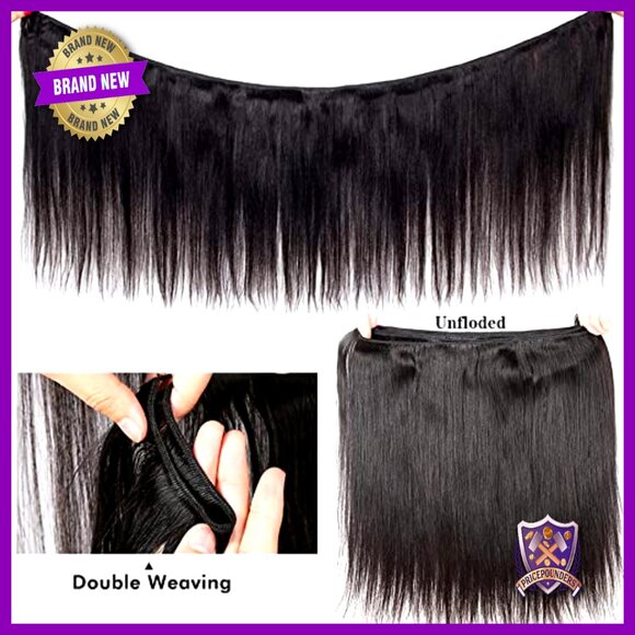 12A Straight Human Hair Bundles 22-28 Inches 4 Bundles Brazilian Virgin Hair main image 6
